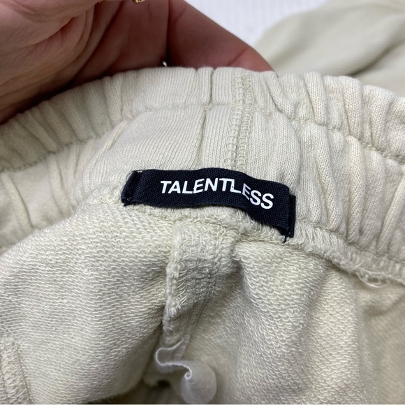 Talentless Cream Sweat Shorts Small - Picture 6 of 10